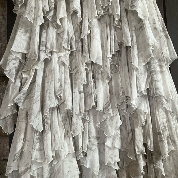 Free People Flowy Layered Maxi Skirt    Sz 2 - Picture 5 of 11